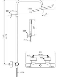 Ideal Standard CERATHERM T25 ������� ������� BC748XG ��������� ��� ����, ���� ���/�����, ���.������