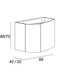 ����� ��� �������� Cezares RIALTO (690x510x700) ���������, 2 ������, Bianco opaco 55170