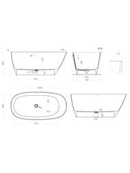 ����� ��������������� Salini SOFIA (1500�750�605) ���.������, S-Stone, ������ ������� 102528MF