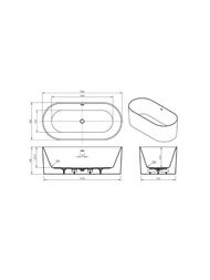Ванна акриловая BelBagno BB705-1800-800 (1800х800х580) отдельностоящая, белый — изображение 3