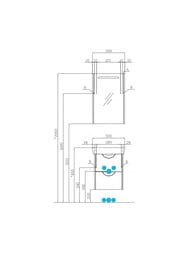 ����� � ��������� AQUATON ������ 50 1A2117K1SIW50 445x387x560 ���������, 2 �����, ����: ��� ������� (1A211701SIW50+1WH302184)