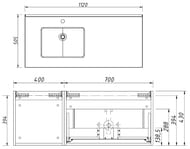 ����� ��� �������� Caprigo Ponza 110 (1120�500�505) ���������, ����� L70P40R-B231