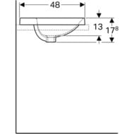 Раковина Geberit VariForm (600х480) встраиваемая, с отв. под смеситель, без перелива 500.726.01.2