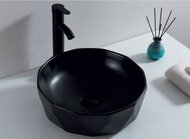 Раковина накладная BelBagno (410x410x135) круглая, без отверстия под смеситель, черная BB1409H301