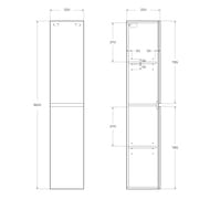 Пенал подвесной BelBagno ALBANO (320х320х1600) Bianco Lucido ALBANO-1600-2A-SC-BL-P