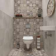 Раковина Cersanit CAMEO 45 (455х250х145) с одним отверстием слева, белая 63405