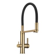 Смеситель для кухни с каналом для подкл. фильтра Swedbe Select 8440GO,поворотный излив, цвет золото
