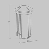 ������������ ���������� Maytoni Flash (����) O044DL-L1S3K1, 3000K 1�� IP 67, �������