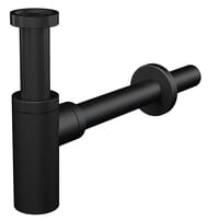 Сифон для умывальника Alcaplast A400BLACK 1 1/4"/32 цельнометаллический, без выпуска,круглый,черный матовый