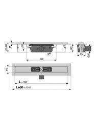   Alcaplast APZ1S-950  ., L=950 =100 .,  .
