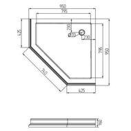 ������ ������� Migliore DIADEMA (950�950�160) ��������������, �����+������ 24588