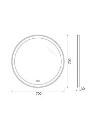 ������� BelBagno (700x30x700) ���������,������,bluetooth,��������,�������� SPC-RNG-700-LED-TCH-PHONE