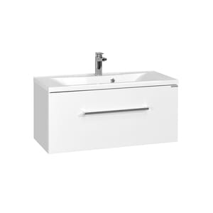 Тумба под раковину AQUATON Мадрид 100 М 1A126901MA010 997x441x400 подвесная, 1 ящик, белый глянец