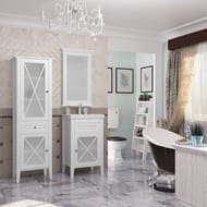 Тумба с раковиной Opadiris Палермо 50 (500х380х875) правосторонняя,белый мат. 00-00002358+030900-u