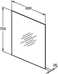 ������� Ideal Standard MIRROR&LIGHT (600�700) � 4-��������� ����������, �������� T3278BH