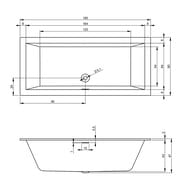 ����� ��������� RIHO RETHING CUBIC 180x80 ��� ������������, �������������, � �������