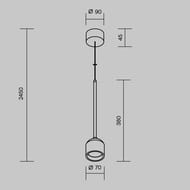 ��������� ���������� Maytoni Apex (�����) O491PL-L6W3K, 3000� 6�� IP 54, �����