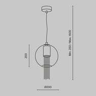 ��������� ���������� Maytoni Flusso (������) P095PL-01BZ, 12��, IP20, GU10, ������