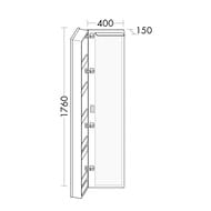 ����� ��������� Burgbad SYS30 Echo 400�1760�150 �����, �������, 5 �����, ����� ������ SPDH040L461