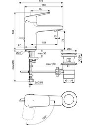 ��������� ��� ����������� Ideal Standard Ceraplan BD213AA �������������, �/�, Blue Start, ����