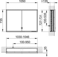 �������-���� Keuco Royal Lumos 1050�735�165 ������������,���������,������,�������,������.14318172301