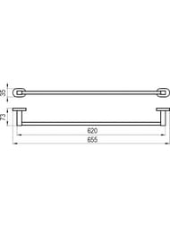 Полотенцедержатель 66 см RAVAK Chrome CR 310.00