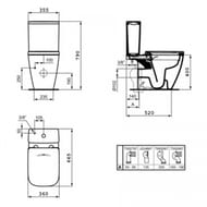 Унитаз-компакт Ideal Standard i life B 360х665х790 безободковый, с функцией биде, белый T537101