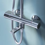 Душевая система AM.PM X-Joy F0785A500 смеситель для ванны/душа, термостат, верхний/ручной душ, хром