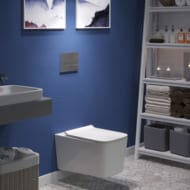 Унитаз подвесной Berges FLOE 550х360х335 безободковый, сиденье Floe Slim SO, микролифт, белый 082121