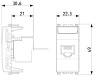 ������� Vimar RJ45 NETSAFE CAT5E FTP 110, �����, 20339.5.B