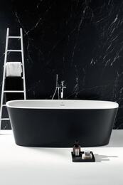 Ванна акриловая Ideal Standard Lux TONIC II 1800х800х600 отдельностоящая, черная/белая K8726V3