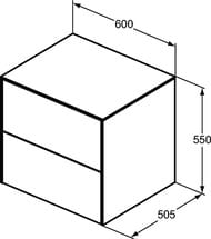 ����� ��� �������� Ideal Standard CONCA (600x505x550) 2 �����, ������ ���, �� ����������� T4321Y4