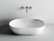 Раковина накладная Ceramicanova Element 600х415х135 овальная, без перелива, цвет: белый CN5009