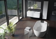 Ванна из литого мрамора RIHO BILBAO 170х80 без гидромассажа, овальная