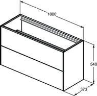 ����� ��� �������� Ideal Standard CONCA (1000x373x540) 2 �����, ������� ���� T4353Y6