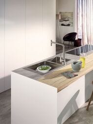 Мойка из нержавеющей стали Hansgrohe S71 43309800 (755х500) врезная, отверс.под смес., сталь — изображение 2