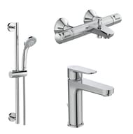 Набор смесителей 3в1 Ideal Standard CERATHERM T25 для умывальника, термостат для ванны/душа BC984AA