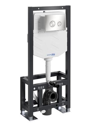 Инсталляция для унитаза WasserKRAFT Dill с клавишей смыва, цвет: никель 61TLT.010.ME.BN01