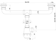Сифон Ани Грот 1 1/2"*40 двойной, A3000