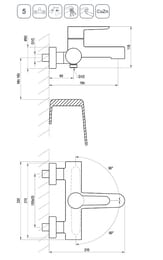 ��������� ��� �����/���� RAVAK Puri black PU 022.20/150 ���������, ������ X070185
