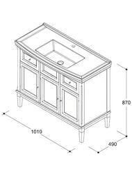 ����� ��� �������� Caprigo ������� 100 bianco antico 1021�886�572 ��� ���������� 10416-011