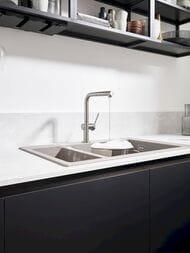 Смеситель Hansgrohe Talis M54 для кухни 270 вытяжной душ, 1jet sBox, под сталь 72809800 — изображение 3
