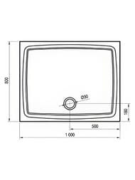 ������� ��������� ������ RAVAK Galaxy Gigant Pro Flat 100x80 (1000�800x30) �����