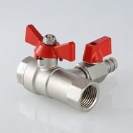 Кран дренажный 1/2"В-1/2"В. VALTEC BASE шаровой с обратным клапаном, VT.248.N.04