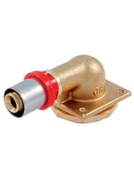 Водорозетка пресс Tiemme 16х1/2" с фланцем и контргайкой 1650175 / 1662G001604CZ