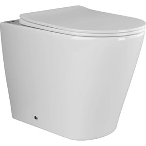 Унитаз приставной Ceramicanova Highlight 430х365х565 безободковый, сиденье микролифт, белый CN1812