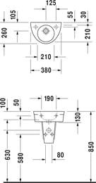 ���������� DURAVIT STARCK 2 380�260�130 ��������� ��� ��������� �����, ��� �������� 0761380009