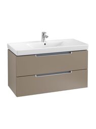 Тумба под умывальник Villeroy & Boch Subway 2.0 (987х520х449) 2 ящика, серый трюфель A69700VG — миниатюра 1