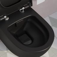 Унитаз подвесной Vitra Sento 365х540х340 без сиденья,антибактер. покр.,черный мат. 7748B083-0101