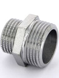 Ниппель переходной Tiemme 3/4"Нх1/2"Н лат.никелир, 1500124(1552N000504)